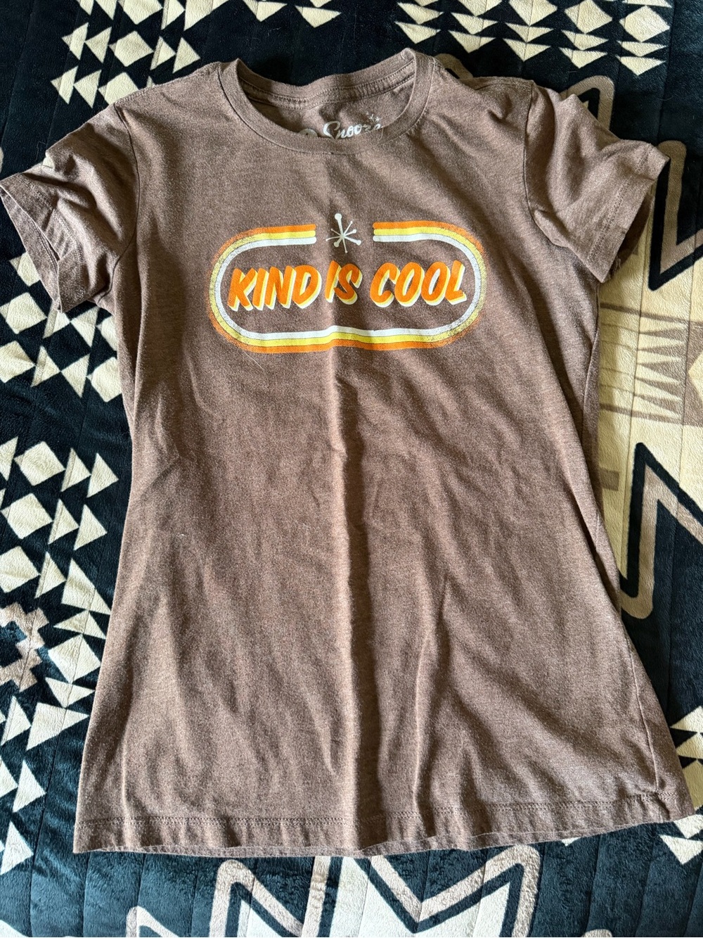 'Kind Is Cool' Brown Graphic Tee